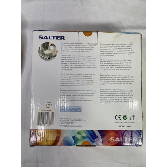 Salter 3003 Aquatronic Glass High Precision Liquid Electronic Kitchen Scale BOX - Picture 2 of 6